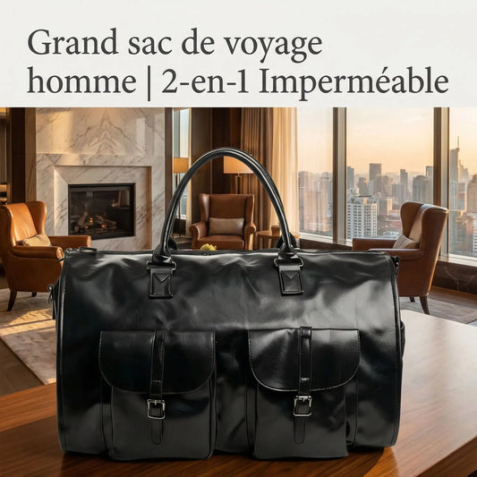 Grand sac de voyage homme | 2 - en - 1 Imperméable - Sacan Distributions