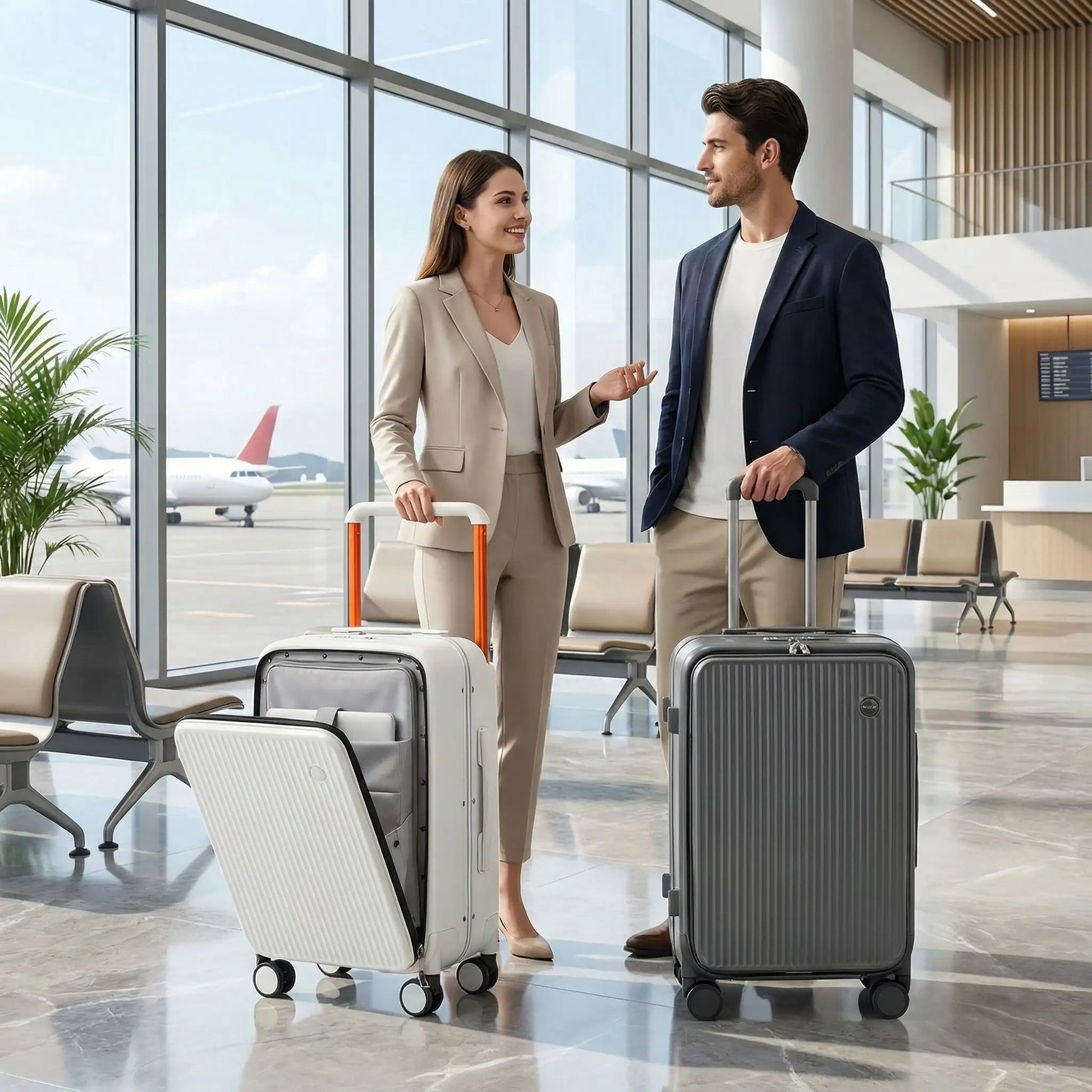 Valise Luxe Aluminium à large poignée - Sacan Distributions