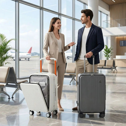 Valise Luxe Aluminium à large poignée - Sacan Distributions