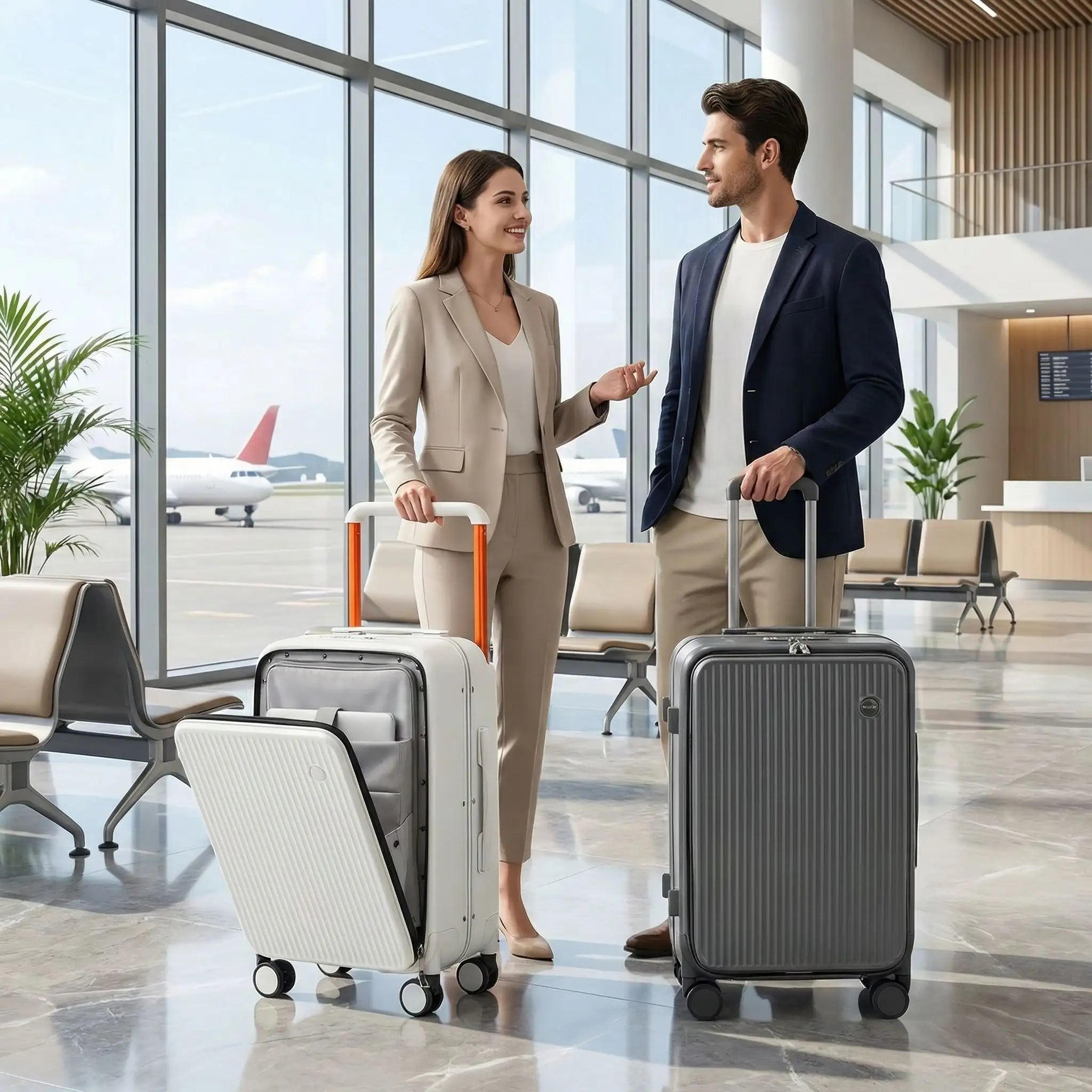 Valise Luxe Aluminium à large poignée - Sacan Distributions